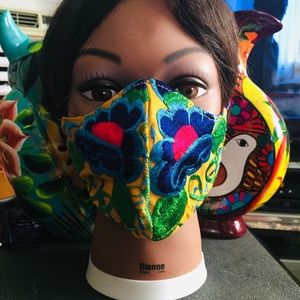 “Authentic Mexican”handmade embroidered facemask!